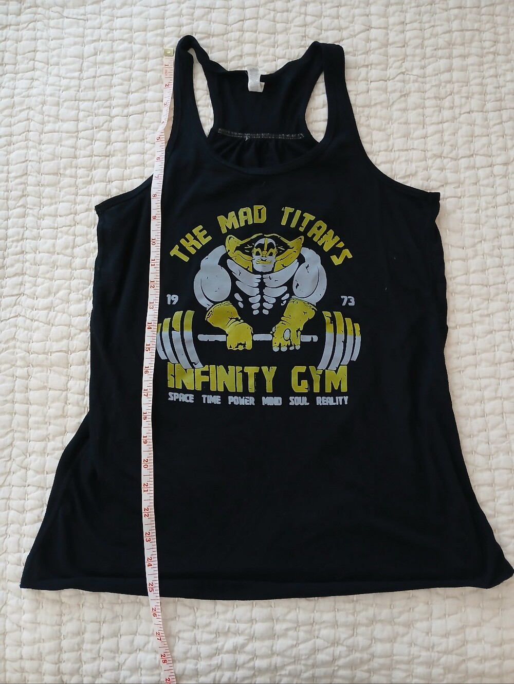 Black 'Infinity Gym' Graphic Tank Top